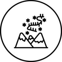 Aurora Borealis Vektor Symbol