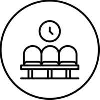 Flughafen warten Zimmer Vektor Symbol