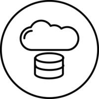 Vektorsymbol für Cloud-Speicher vektor