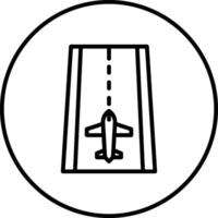 Landebahn-Vektorsymbol vektor