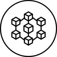 Blockchain-Vektorsymbol vektor