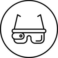 Smart-Brille-Vektor-Symbol vektor