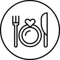 Abendessen-Vektor-Symbol vektor