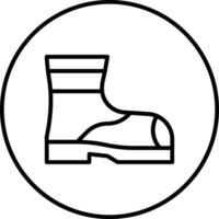 Feuerwehrmann Stiefel Vektor Symbol