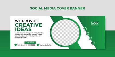 modern Sozial Medien Startseite Banner Vorlage vektor