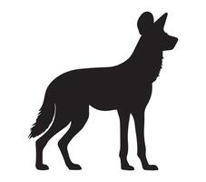 vektor grafisk av afrikansk vild hund.