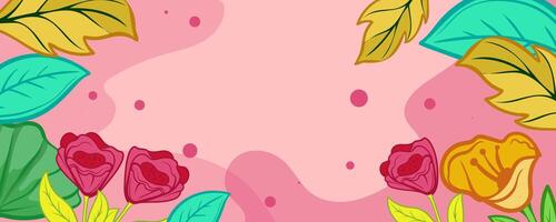 Banner Landschaft Natur Blumen- Hintergrund mit Kopieren Raum zum Text, zum Banner, Gruß Karte, Poster und Werbung vektor