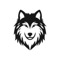 einfach Silhouette Logo Symbol Symbol von ein Wolf Kopf vektor