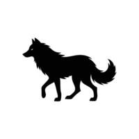 einfach Silhouette von ein Wolf Vektor Illustration