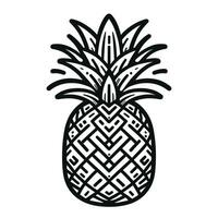 ai generiert Ananas Clip Art Illustration, ai generativ kostenlos Vektor