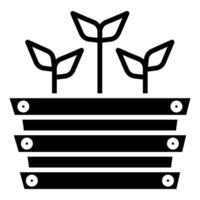 Kraut Garten Symbol Linie Vektor Illustration