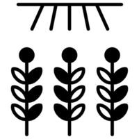 inomhus- trädgårdsarbete ikon linje vektor illustration