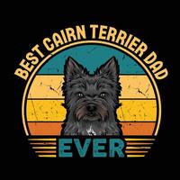 Beste Steinhaufen Terrier Papa je Typografie retro T-Shirt Design, Jahrgang Tee Hemd Profi Vektor