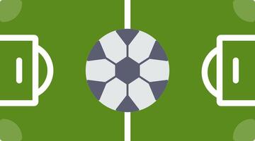 Fußballfeld flache Ikone vektor