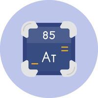 Astatine eben Kreis Symbol vektor