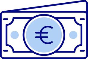 Euro-Linie gefülltes Symbol vektor