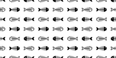 Fisch Knochen nahtlos Muster Vektor Hai Lachs Thunfisch Karikatur Schal isoliert Delfin Wal Ozean Meer wiederholen Hintergrund Fliese Hintergrund Illustration Gekritzel Design
