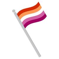 Lesben Stolz Flagge. lgbt Symbol im Form. vektor