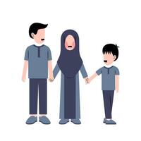 eben Illustration von Muslim Familie vektor