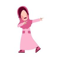 karaktär av Lycklig hijab unge vektor