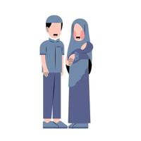 eben Illustration von Muslim Familie vektor