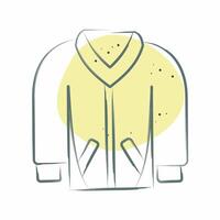 Symbol Jacke. verbunden zu Hipster Symbol. Farbe Stelle Stil. einfach Design editierbar. einfach Illustration vektor