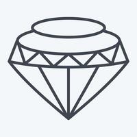 Symbol Diamant. verbunden zu Hipster Symbol. Linie Stil. einfach Design editierbar. einfach Illustration vektor