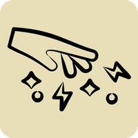 ikon stava. relaterad till magi symbol. hand dragen stil. enkel design redigerbar. enkel illustration vektor