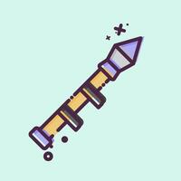 ikon bazooka. relaterad till vapen symbol. mbe stil. enkel design redigerbar. enkel illustration vektor