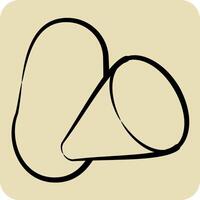 ikon potatis. relaterad till vegan symbol. hand dragen stil. enkel design redigerbar. enkel illustration vektor