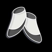 ikon sista skor. relaterad till skomakare symbol. glansig stil. enkel design redigerbar. enkel illustration vektor