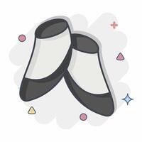 ikon sista skor. relaterad till skomakare symbol. komisk stil. enkel design redigerbar. enkel illustration vektor