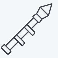 ikon bazooka. relaterad till vapen symbol. linje stil. enkel design redigerbar. enkel illustration vektor
