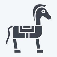 ikon häst. relaterad till medeltida symbol. glyf stil. enkel design redigerbar. enkel illustration vektor