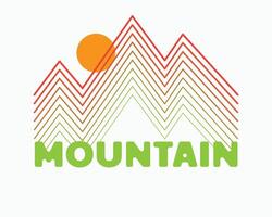 Berg und Linie oben parallel im Berg gestalten Vektor Illustration zum Abzeichen, t Shirt, und andere