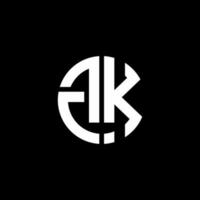 gk monogram logotyp cirkel band stil formgivningsmall vektor