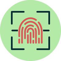 Vektorsymbol für Fingerabdruckscanner vektor