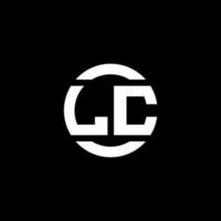 lc logo monogram isolerad på cirkel element designmall vektor