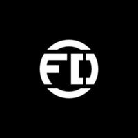 fo logo monogram isolerad på cirkel element designmall vektor