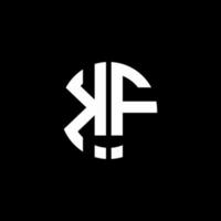 kf Monogramm Logo Kreis Band Stil Designvorlage vektor