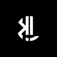 kl Monogramm Logo Kreis Band Stil Designvorlage vektor