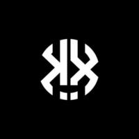 kx monogram logotyp cirkel band stil formgivningsmall vektor