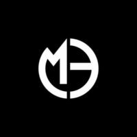 mig monogram logotyp cirkel band stil formgivningsmall vektor