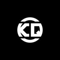 kq logo monogram isolerad på cirkel element designmall vektor