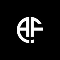 af monogram logotyp cirkel band stil formgivningsmall vektor