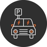 Parkplatz Blau gefüllt Symbol vektor