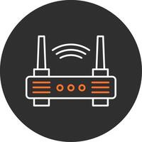 W-lan Router Blau gefüllt Symbol vektor