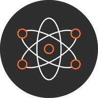 Atom Blau gefüllt Symbol vektor