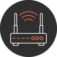 wiFi router blå fylld ikon vektor