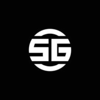 sg logo monogram isolerad på cirkel element designmall vektor